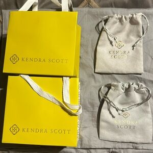 2 Kendra Scott Bags & 2 Jewerly Dust cover Bags